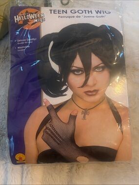 Teen Goth Wig - Black Gothic Style Wig
